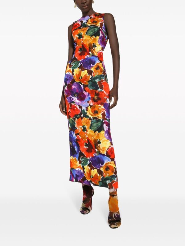 Dolce & Gabbana abstract floral-print midi dress - Image 2
