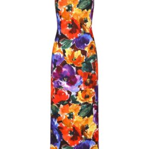 Dolce & Gabbana abstract floral-print midi dress