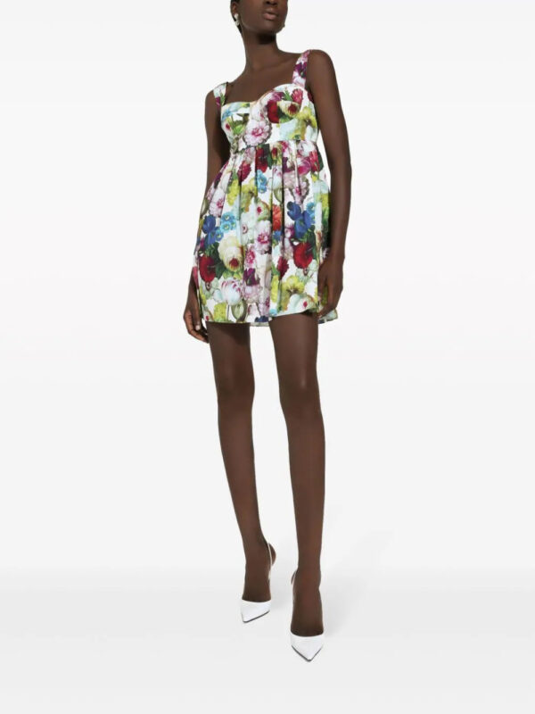 Dolce & Gabbana  floral-print corset cotton minidress - Image 2