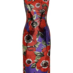 Dolce & Gabbana Anemone-print sequinned dress