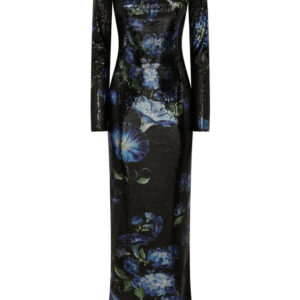 Dolce & Gabbana floral-print sequinned gown