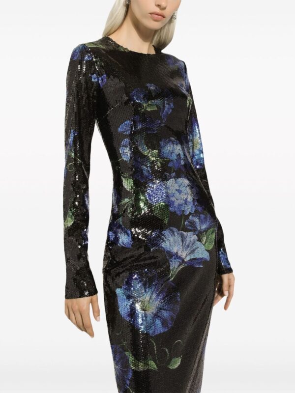 Dolce & Gabbana floral-print sequinned gown - Image 5