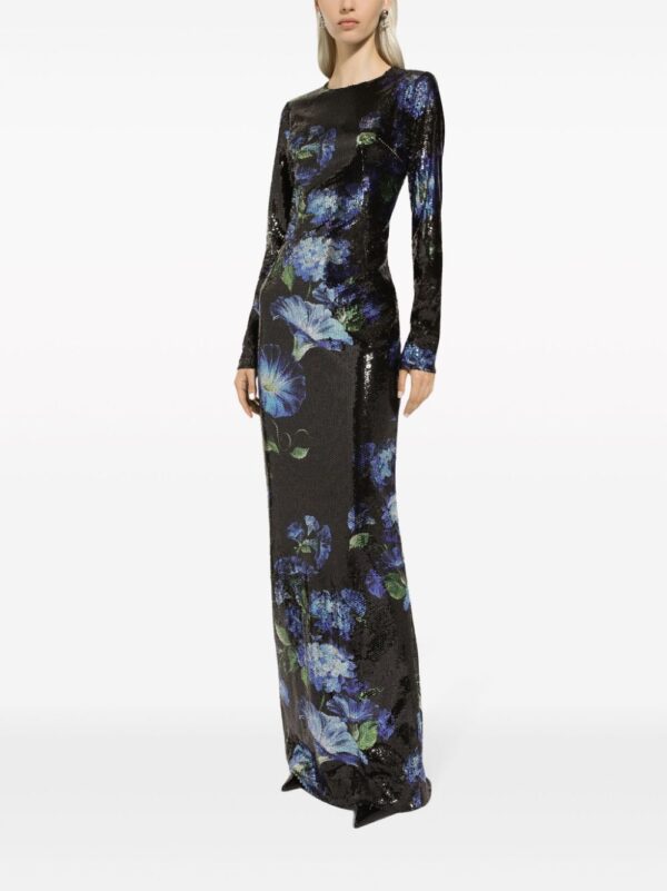 Dolce & Gabbana floral-print sequinned gown - Image 2