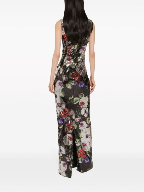 Dolce & Gabbana floral-print sequinned gown - Image 5