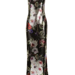 Dolce & Gabbana floral-print sequinned gown