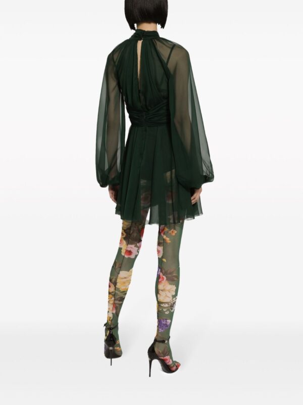 Dolce & Gabbana V-neck silk dress - Image 4