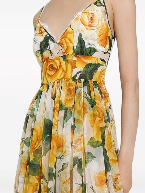 Dolce & Gabbana rose-print silk maxi dress - Image 5
