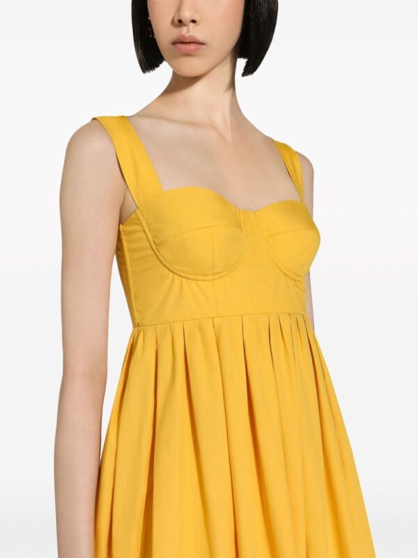 Dolce & Gabbana sweetheart-neck cotton dress - Image 4