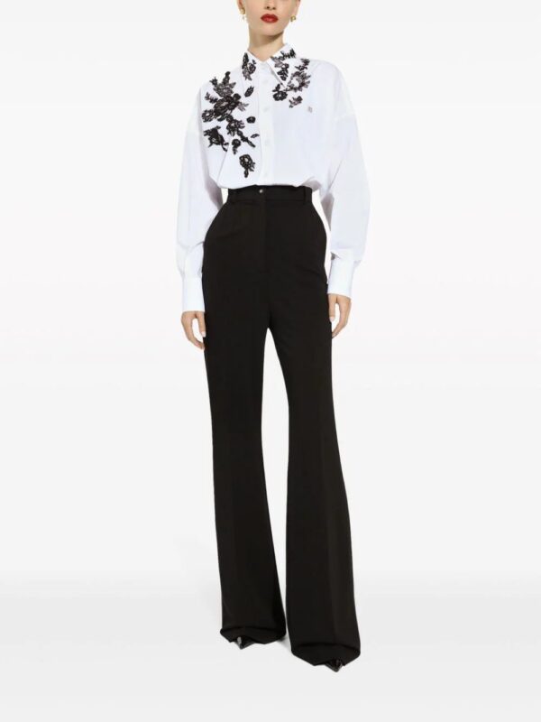 Dolce & Gabbana  high-waisted pressed-crease flared trousers - Image 3