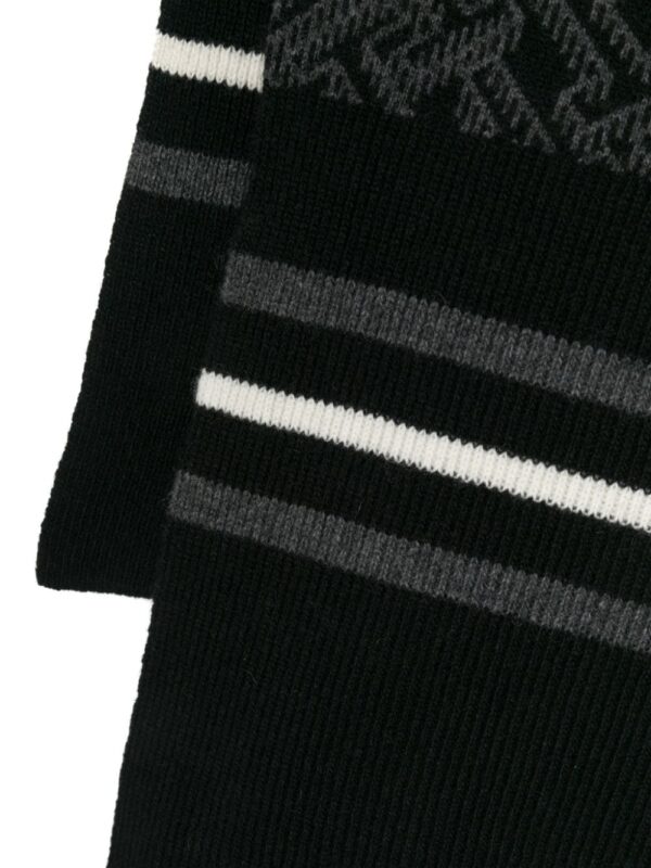 Tommy Hilfiger  logo intarsia-knit wool-blend scarf - Image 2