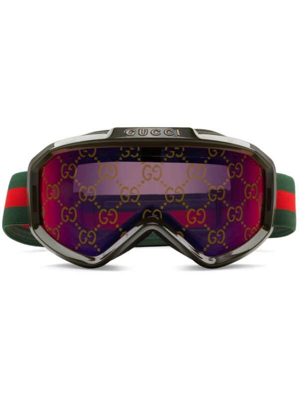 Gucci Eyewear Guccissima-print ski goggles