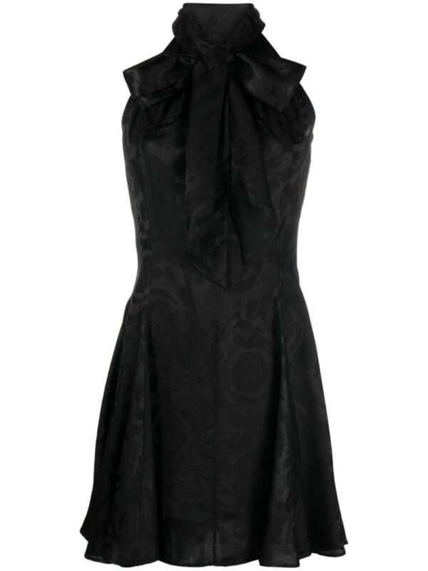Versace Barocco-jacquard satin minidress