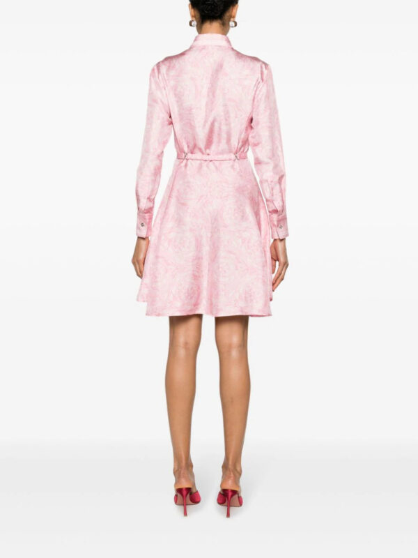 Versace  Barocco-print belted silk shirtdress - Image 4