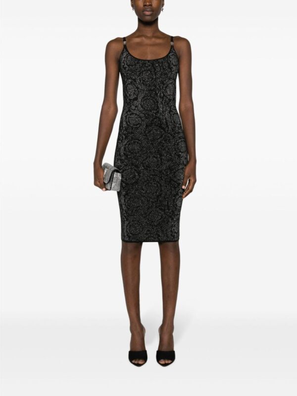 Versace Barocco knitted lurex dress - Image 2