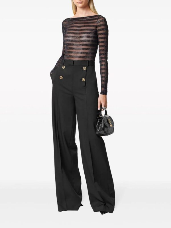 Versace  high-waist wide-leg trousers - Image 2