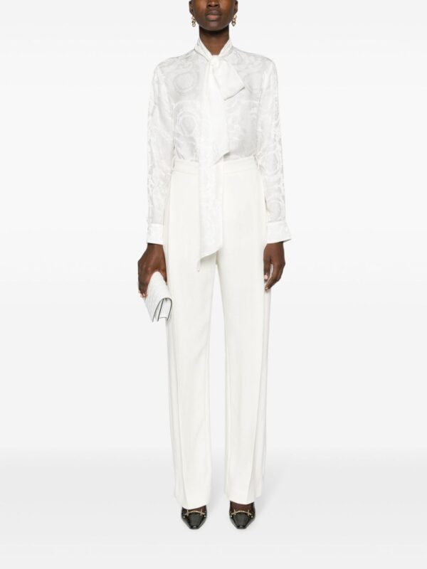 Versace  Barocco-jacquard satin blouse - Image 2