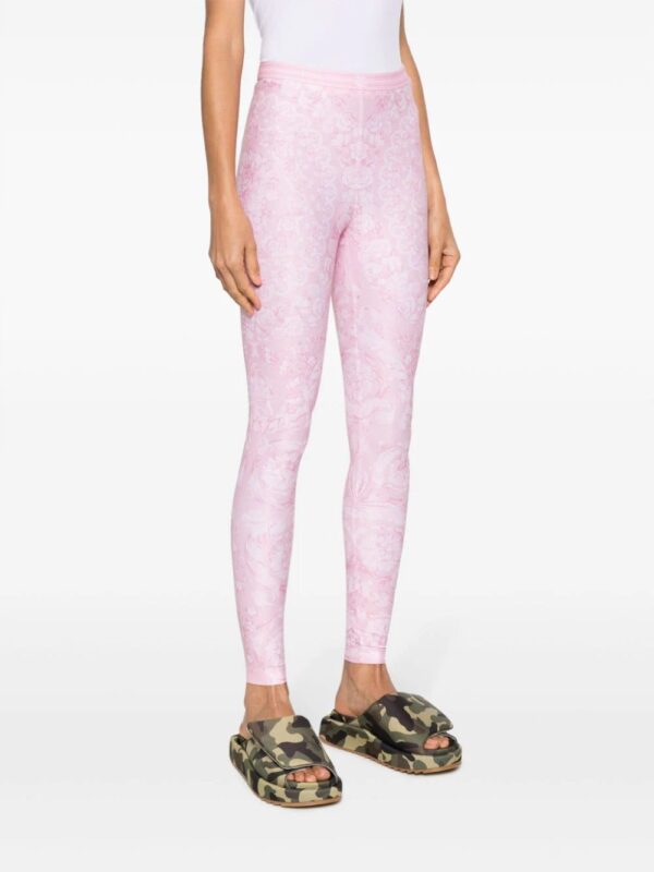 Versace  Barocco-print jersey leggings - Image 3