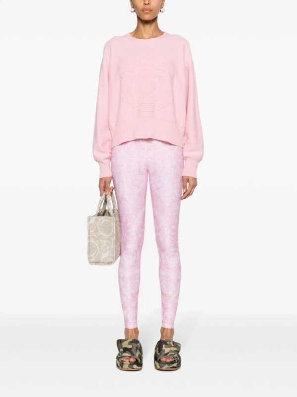 Versace  Barocco-print jersey leggings - Image 2