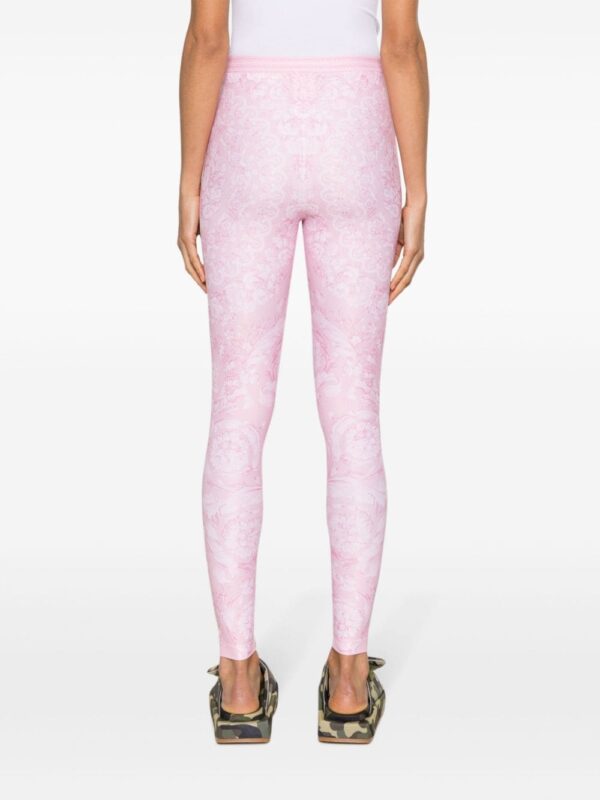 Versace  Barocco-print jersey leggings - Image 4
