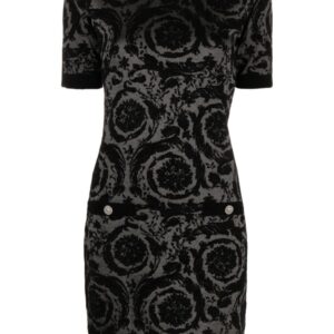 Versace Barocco-jacquard chenille minidress