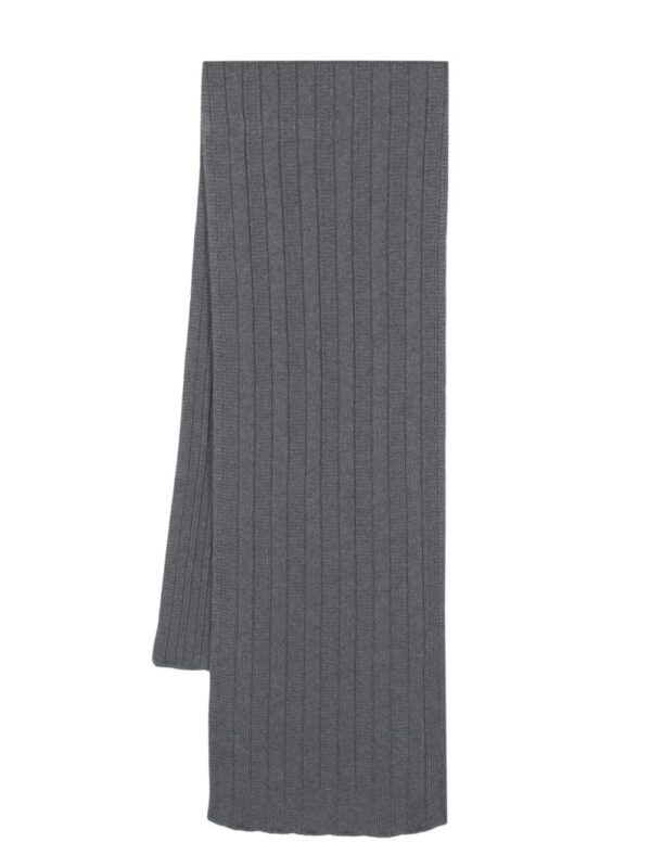 Versace  Medusa-plaque ribbed scarf