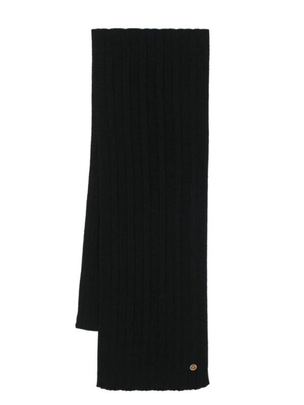 Versace  Medusa-plaque ribbed scarf