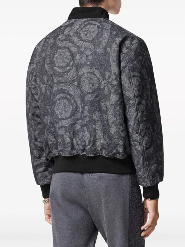 Versace  reversible logo-embroidered bomber jacket - Image 4