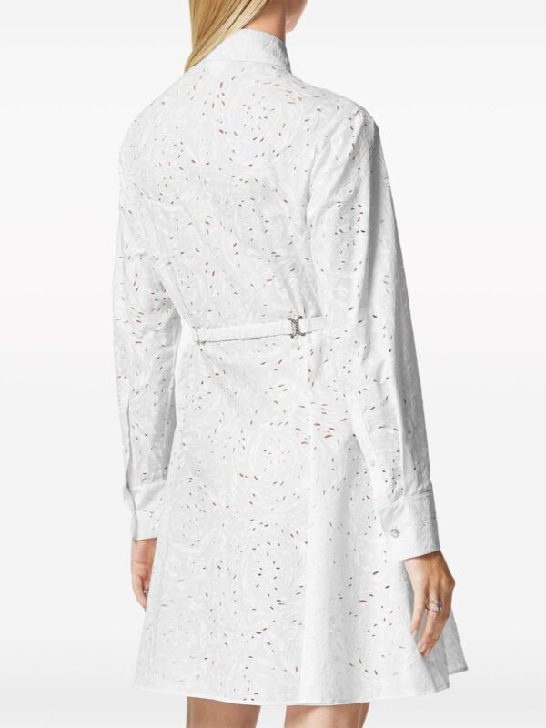 Versace Sangallo Barocco-embroidered cotton shirtdress - Image 2