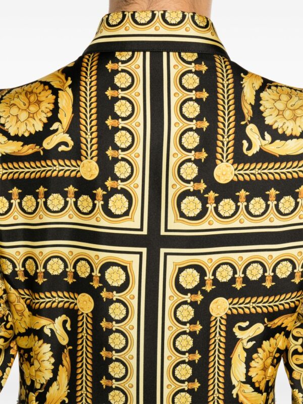 Versace Heritage baroque-print silk minidress - Image 5