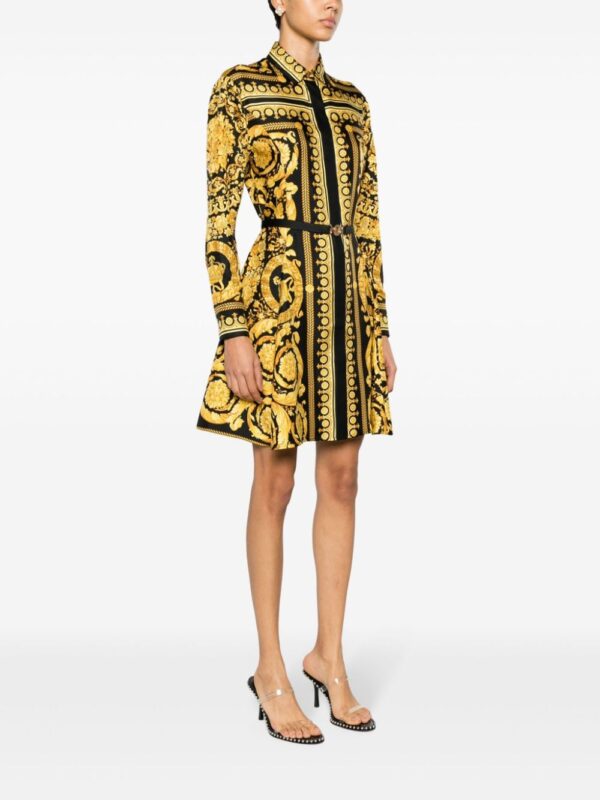 Versace Heritage baroque-print silk minidress - Image 3