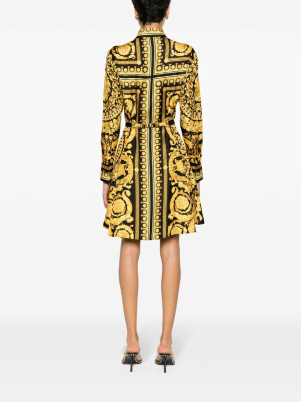 Versace Heritage baroque-print silk minidress - Image 4