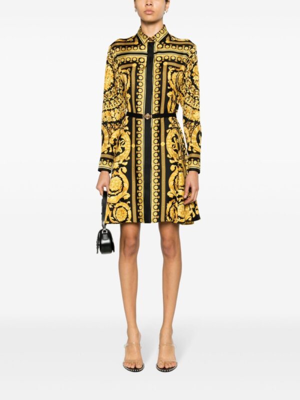 Versace Heritage baroque-print silk minidress - Image 2