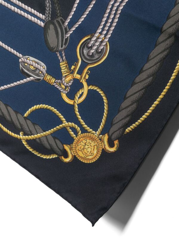 Versace  Chain Couture silk scarf - Image 2