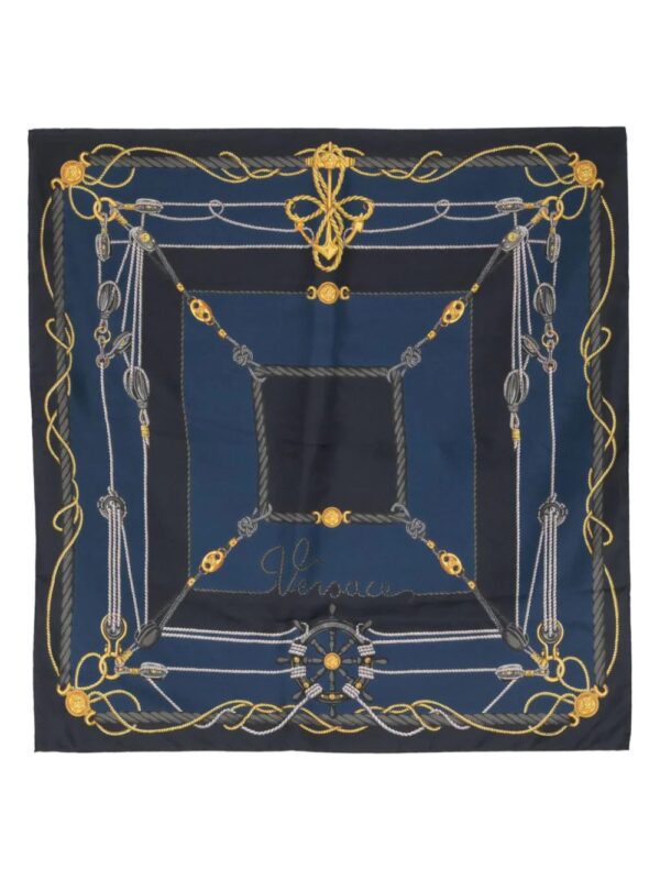 Versace  Chain Couture silk scarf