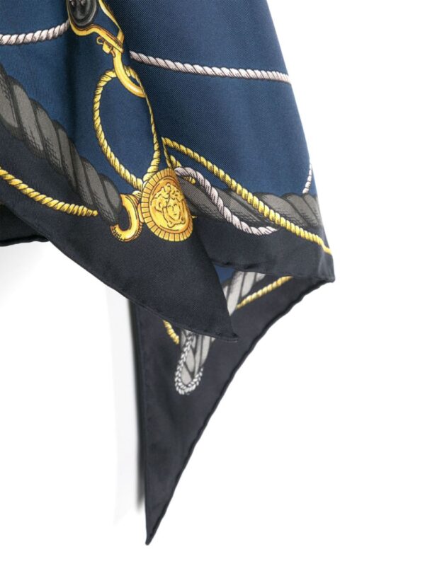 Versace  Chain Couture silk scarf - Image 2