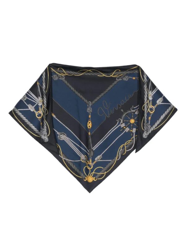 Versace  Chain Couture silk scarf