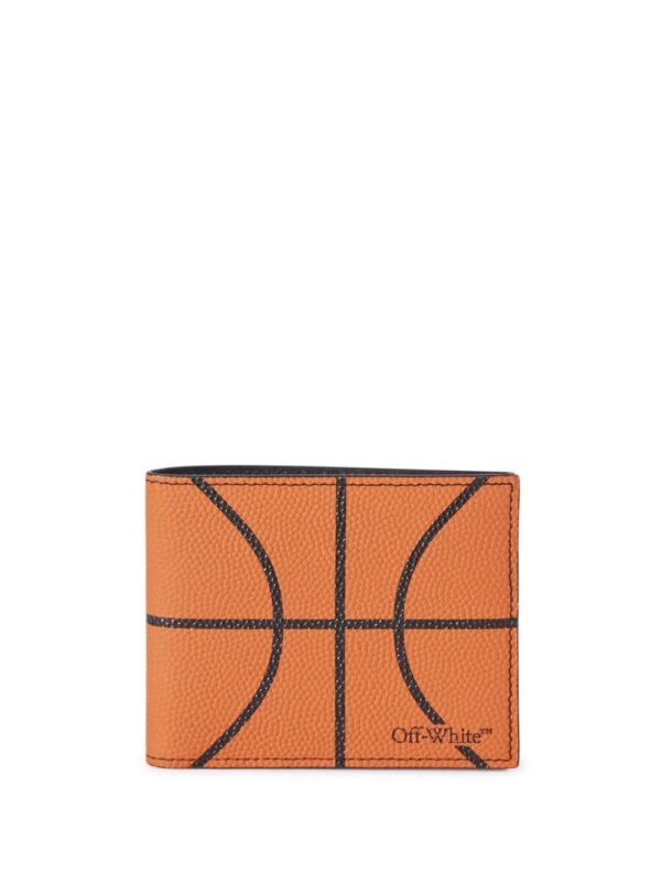 Off-White Basketball logo-print leather wallet