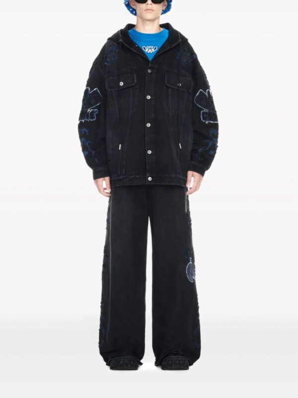 Off-White  Natlover hooded denim jacket - Image 2