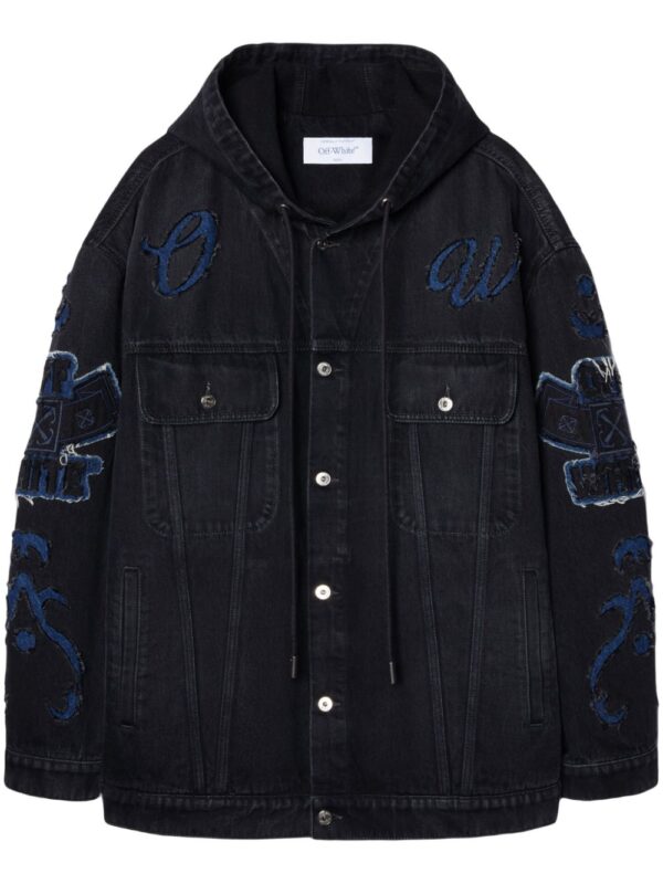 Off-White  Natlover hooded denim jacket
