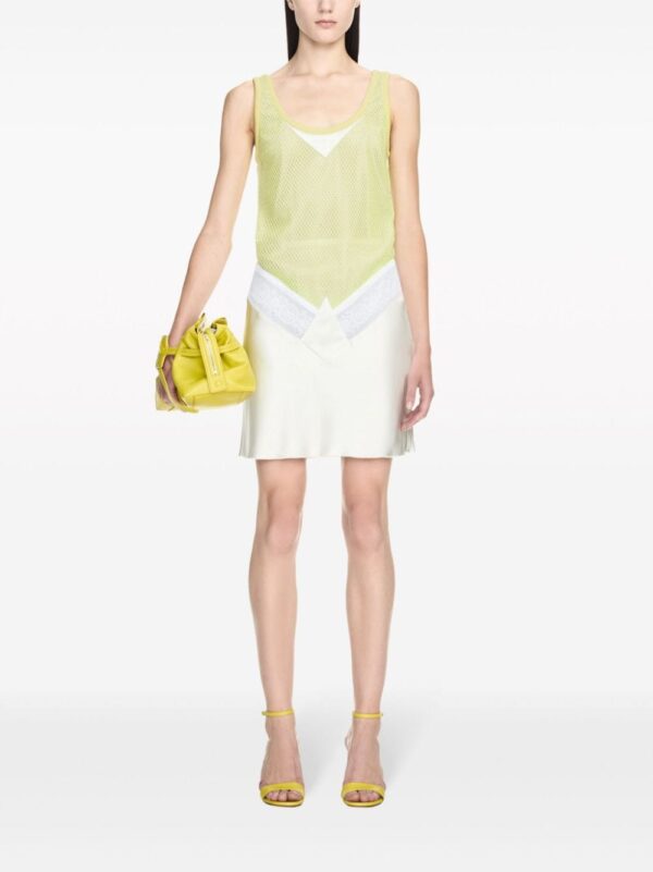Off-White lace-panel fishnet minidress - Image 2