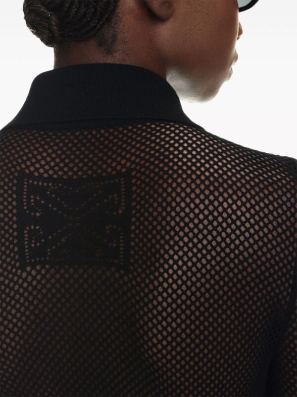 Off-White Arrow half-sleeve fishnet minidress - Image 5