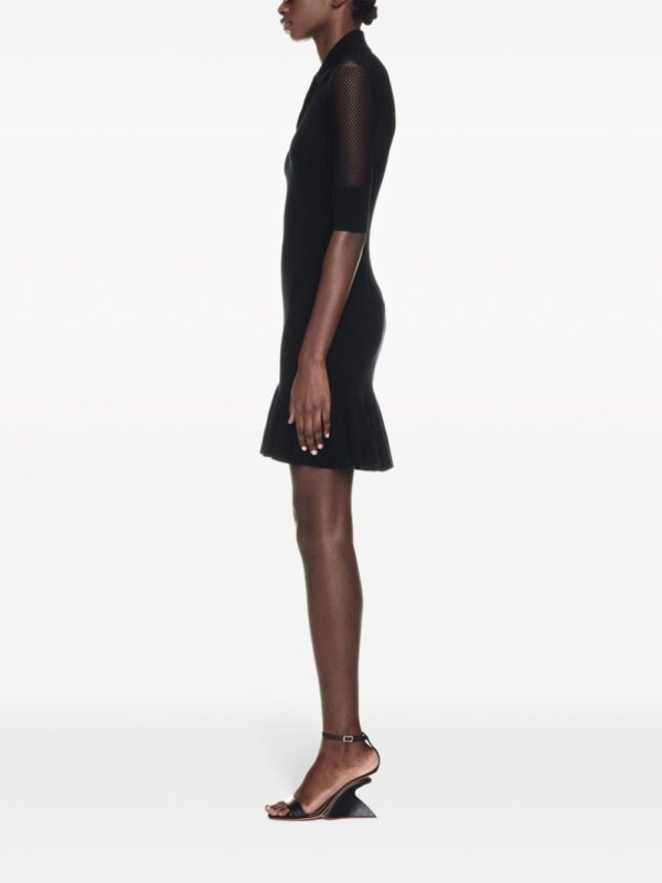 Off-White Arrow half-sleeve fishnet minidress - Image 4