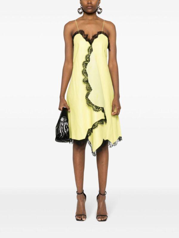 Off-White leather lace-detail dress - Image 2