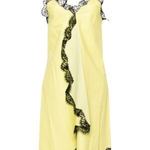 Off-White leather lace-detail dress