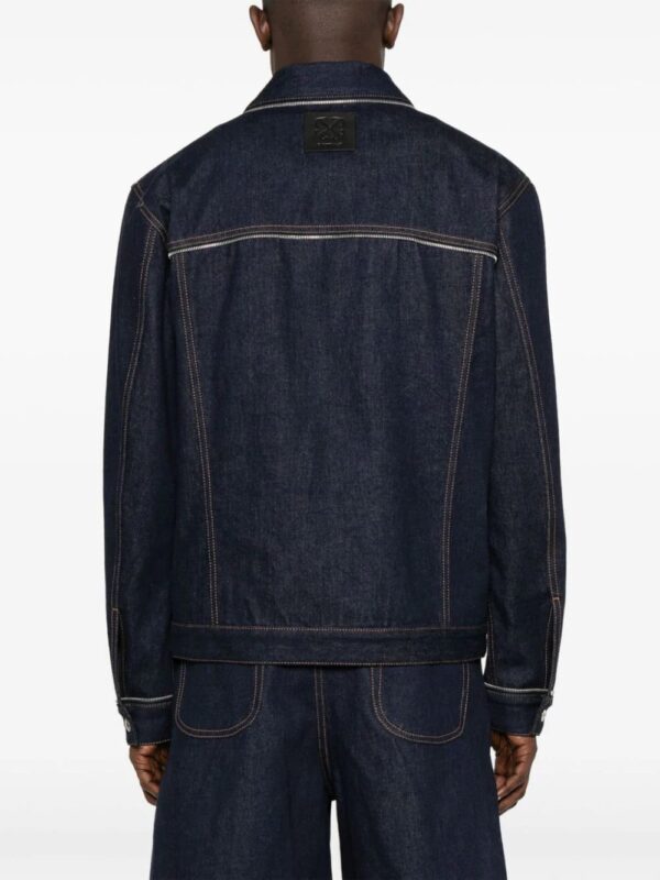 Off-White  90SLOGO SKATE ZIP DEN JKT RAW BLUE GOLD - Image 4