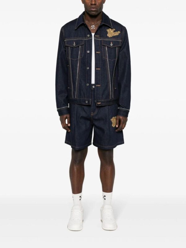 Off-White  90SLOGO SKATE ZIP DEN JKT RAW BLUE GOLD - Image 2