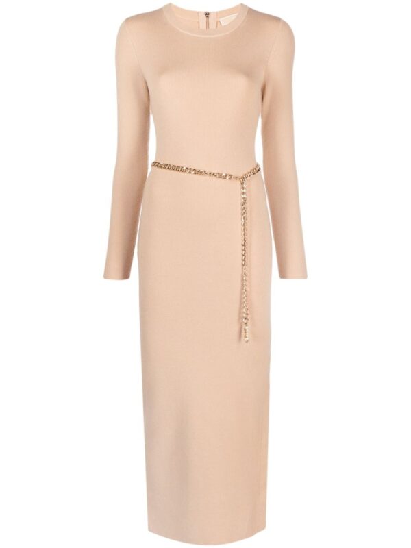 Michael Kors long-sleeve belted midi dress