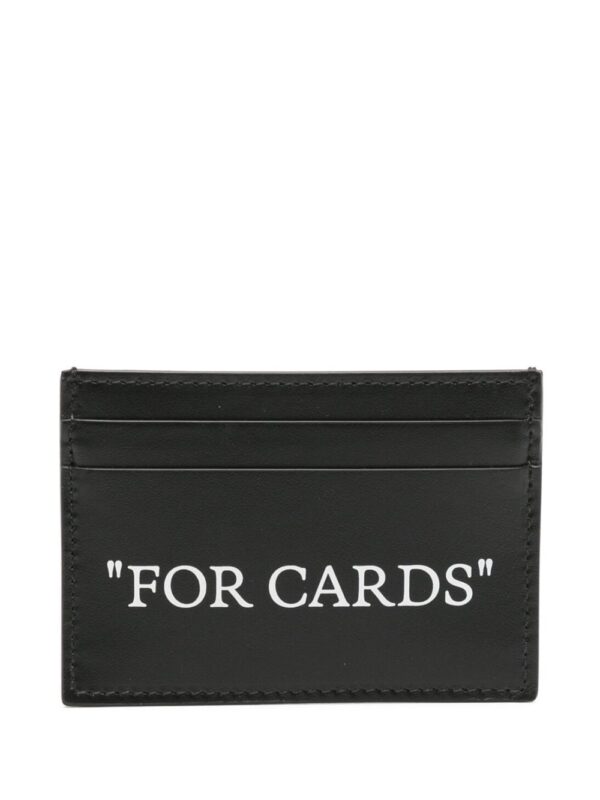 Off-White Quote Bookish leather cardholder