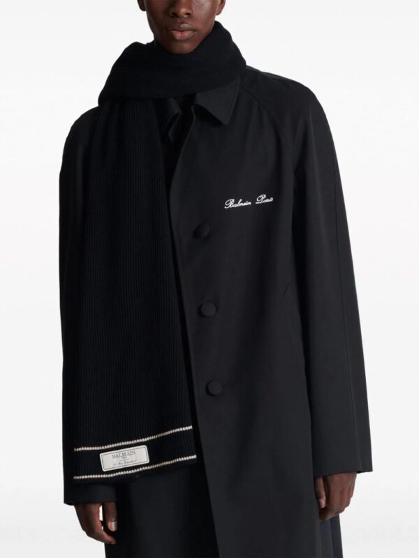 Balmain  Label-patch merino-wool scarf - Image 3