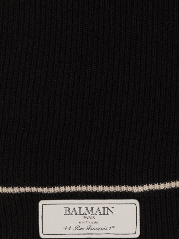Balmain  Label-patch merino-wool scarf - Image 2